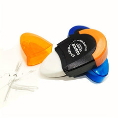 2pcs Portable PVC Pencil Sharpener with Eraser