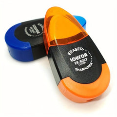 2pcs Portable PVC Pencil Sharpener with Eraser