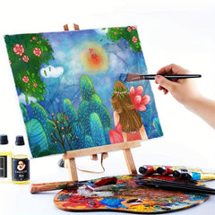 12pcs Special Shaped Brush Set for Watercolor Acrylic Gouache Painting