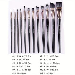 12pcs Special Shaped Brush Set for Watercolor Acrylic Gouache Painting