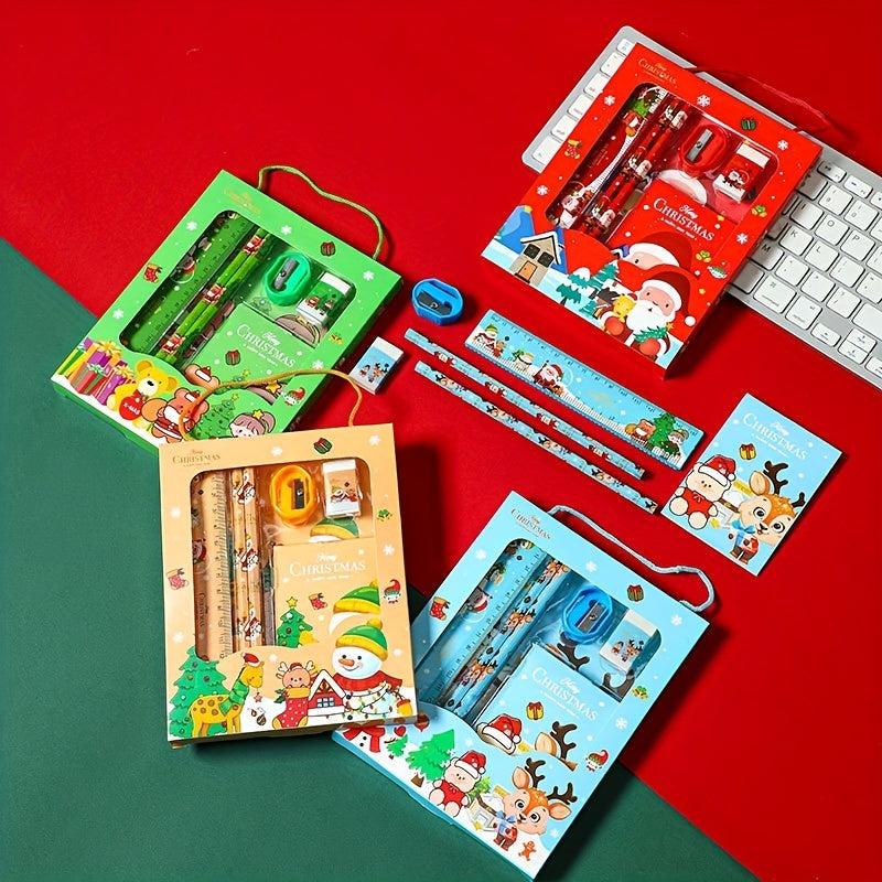 Christmas Student Stationery Set 6pc Portable Gift Prize