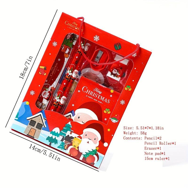 Christmas Student Stationery Set 6pc Portable Gift Prize