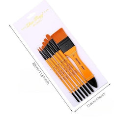 7pcs Nylon Hair Mixed Head Brush Set Acrylic Art Painting Material