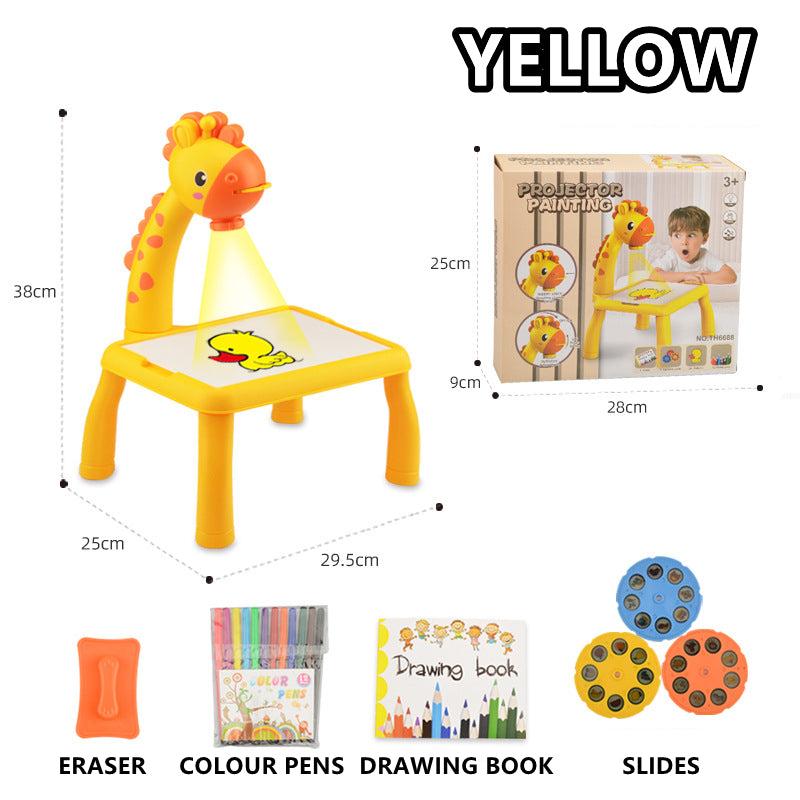 Projection Painting Table With Lighting And Music For Kids
