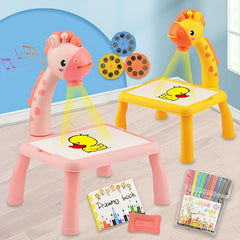 Projection Painting Table With Lighting And Music For Kids