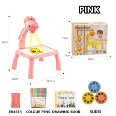 Projection Painting Table With Lighting And Music For Kids