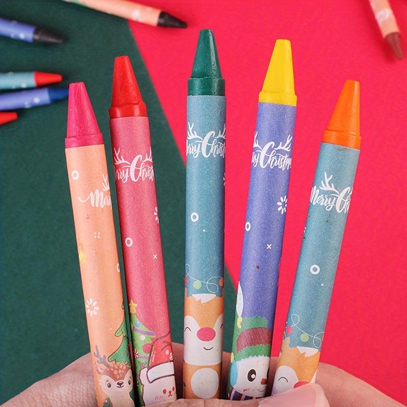 Christmas Crayon 8 Colors Painting Set School Season Prizes
