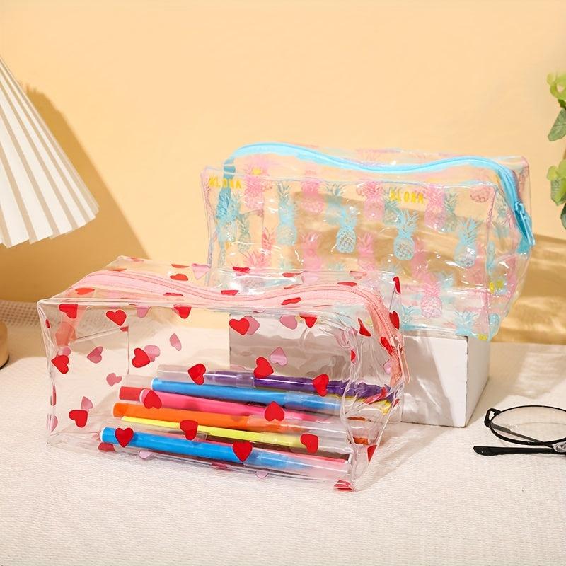 1pc PVC Waterproof Wash Bag Set Storage Bag Translucent Cosmetic Bag