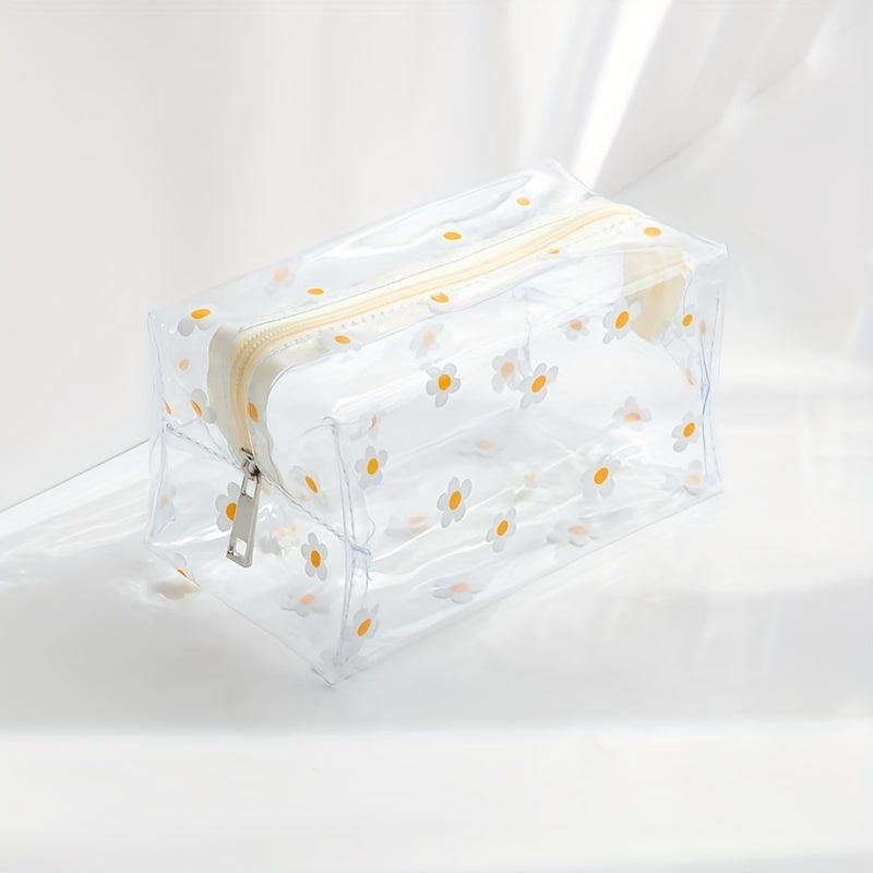 1pc PVC Waterproof Wash Bag Set Storage Bag Translucent Cosmetic Bag