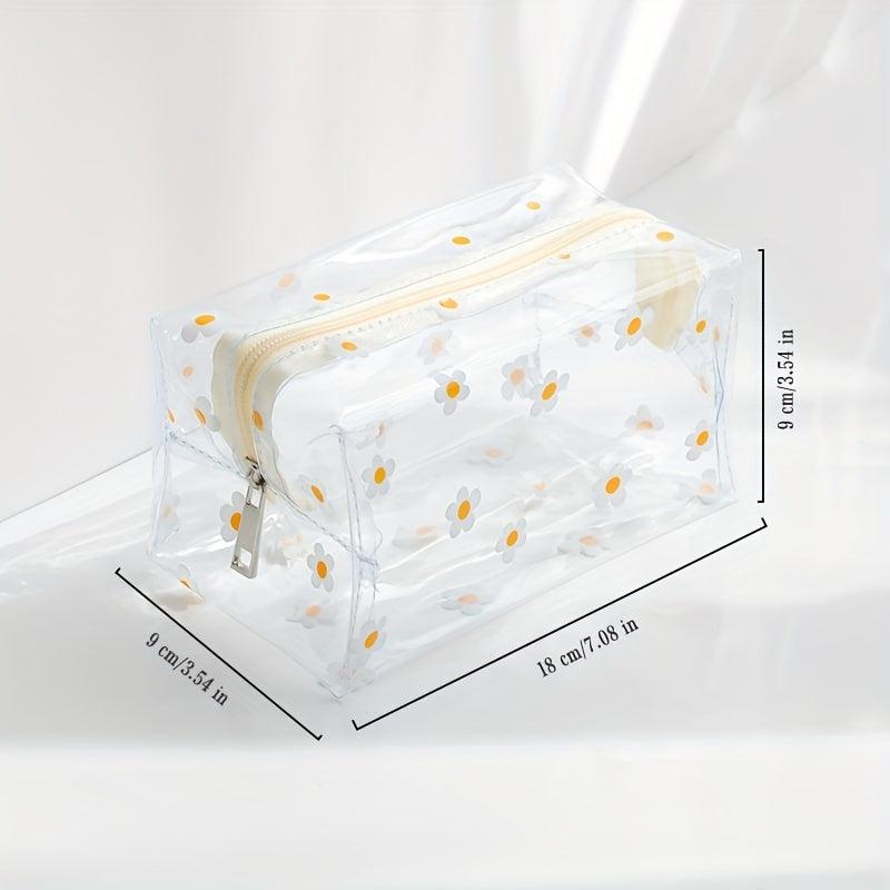 1pc PVC Waterproof Wash Bag Set Storage Bag Translucent Cosmetic Bag