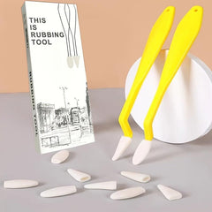 22pcs Adjustable Cotton Head Sketch Erase Set w/ Long Handles & Sponge Tips
