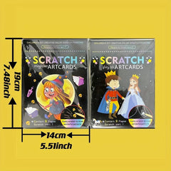 9pcs Cartoon Magic Art Card DIY Graffiti Set Painting Book