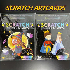 9pcs Cartoon Magic Art Card DIY Graffiti Set Painting Book
