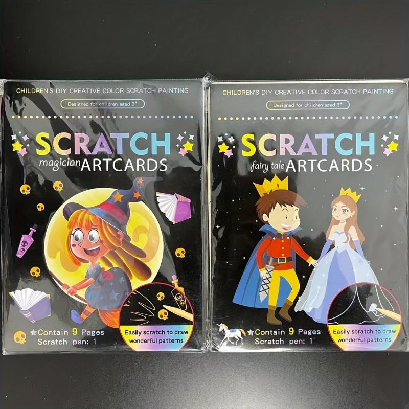 9pcs Cartoon Magic Art Card DIY Graffiti Set Painting Book
