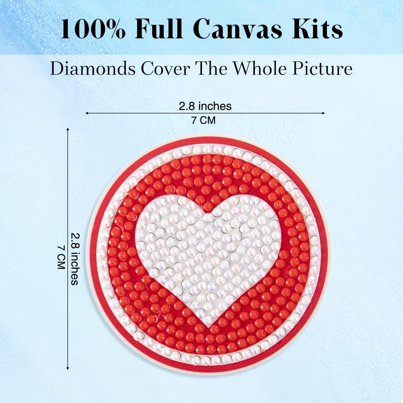 DIY Red Diamond Car Coasters - Add a Touch of Love to Your Car Interior