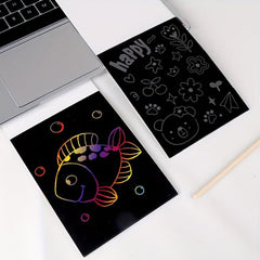 Rainbow Scratch Paper 14x10 - Scratch Art Kids Adults