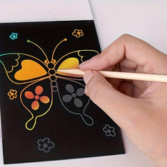 Rainbow Scratch Paper 14x10 - Scratch Art Kids Adults