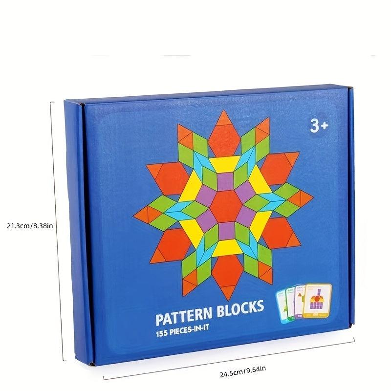 155pc Geometric Jigsaw Puzzles Wooden Plane Imposition