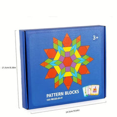 155pc Geometric Jigsaw Puzzles Wooden Plane Imposition