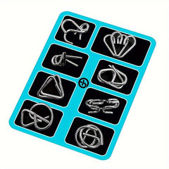 Educational Toys Memory Iron Ring Luban Lock 8pcs Set