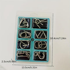 Educational Toys Memory Iron Ring Luban Lock 8pcs Set