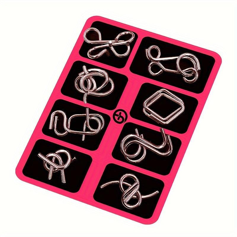 Educational Toys Memory Iron Ring Luban Lock 8pcs Set