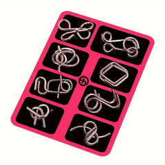 Educational Toys Memory Iron Ring Luban Lock 8pcs Set