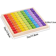 Colorful 99 Multiplication Table Board Math Toy