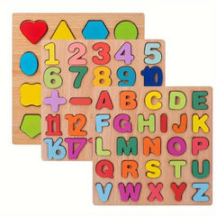 Wooden Cognitive Board Puzzle Hand Grab Mixed