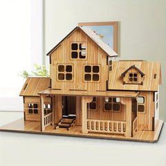 DIY 3D Wooden Villa Puzzle Kit