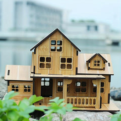 DIY 3D Wooden Villa Puzzle Kit
