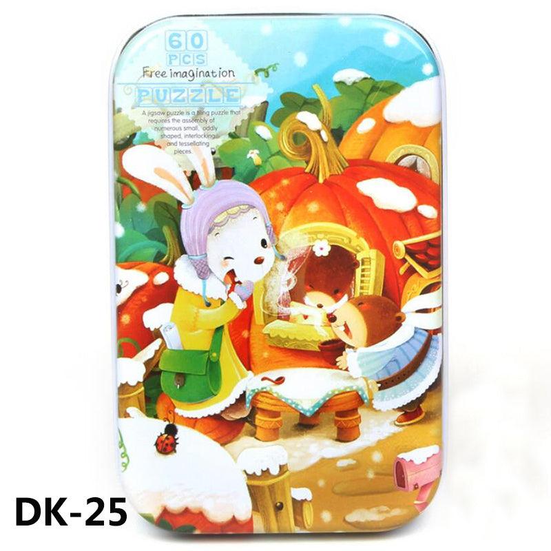60pcs Jigsaw Puzzle Cartoon Animal Vehicle Educational Toys For Kids