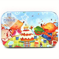 60pcs Jigsaw Puzzle Cartoon Animal Vehicle Educational Toys For Kids