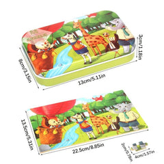 60pcs Jigsaw Puzzle Cartoon Animal Vehicle Educational Toys For Kids