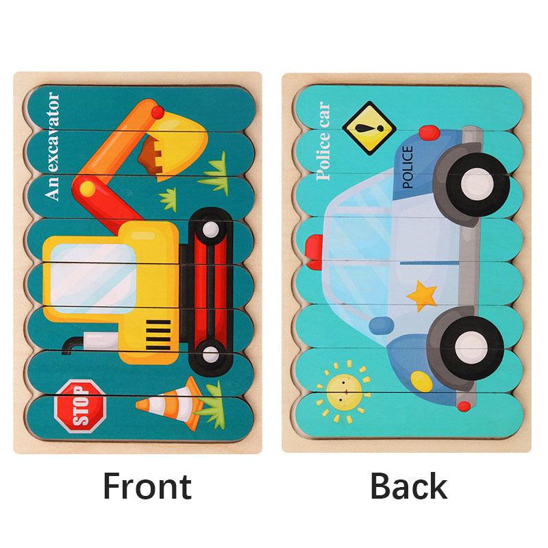 Animal Wooden Puzzles Kids Jigsaw Game Educational Toys