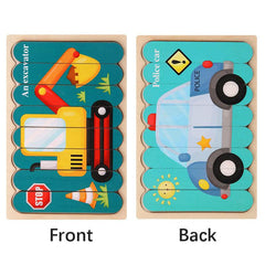 Animal Wooden Puzzles Kids Jigsaw Game Educational Toys