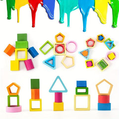 Montessori Toys Wooden Sorting And Stacking Toys Recognition Shape Sorting
