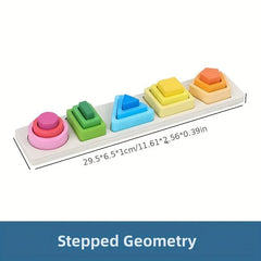 Montessori Toys Wooden Sorting And Stacking Toys Recognition Shape Sorting
