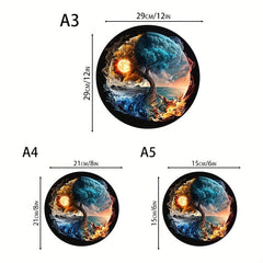 Wooden Puzzle Yin yang Tree Puzzle Two Level Party Favor