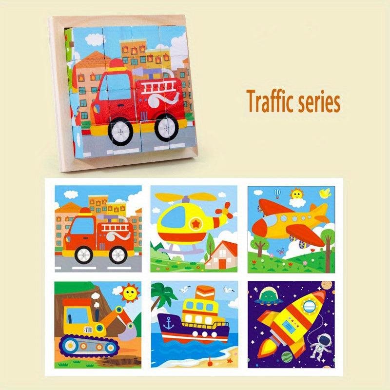 Wooden Block Puzzle Toddler 1-3 Years Kids Educational Animal Puzzle