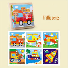 Wooden Block Puzzle Toddler 1-3 Years Kids Educational Animal Puzzle