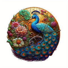 Rose Peacock Wooden Puzzle Animal Puzzle Educational Toy For Adults