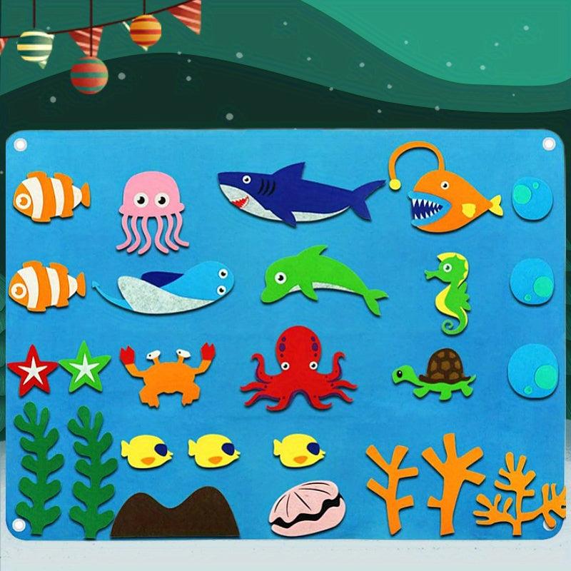 DIY Farm Animal Felt Story Puzzle Busy Learning Board