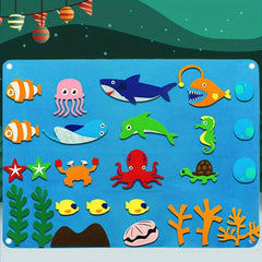 DIY Farm Animal Felt Story Puzzle Busy Learning Board