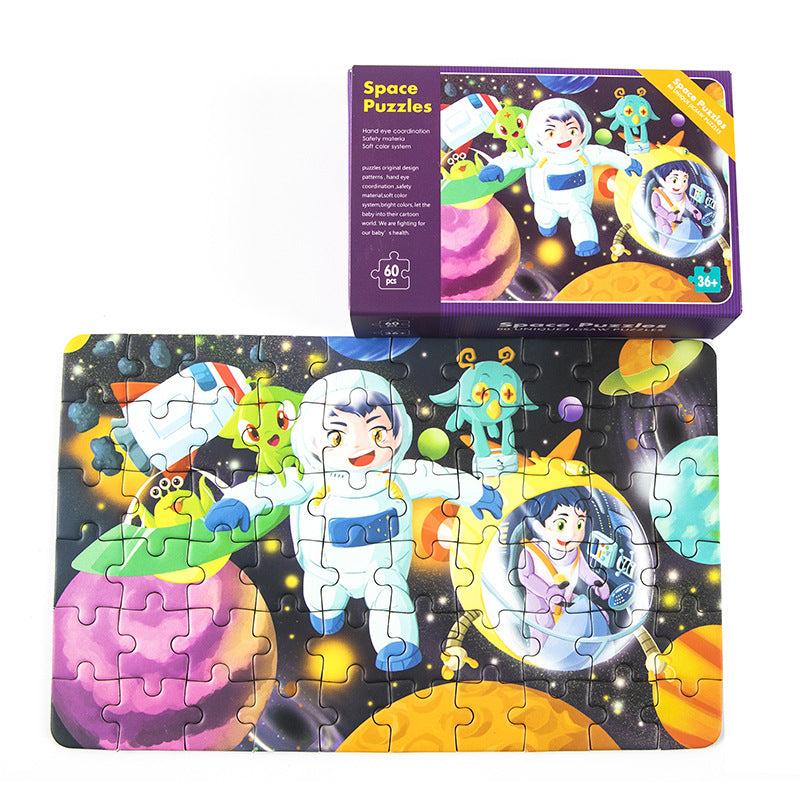 60 Piece Cartoon Animal Fruit Puzzles Kids Educational Learning Toys