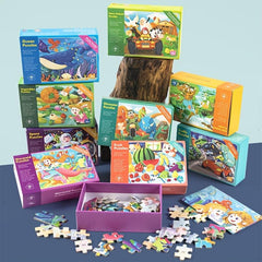 60 Piece Cartoon Animal Fruit Puzzles Kids Educational Learning Toys