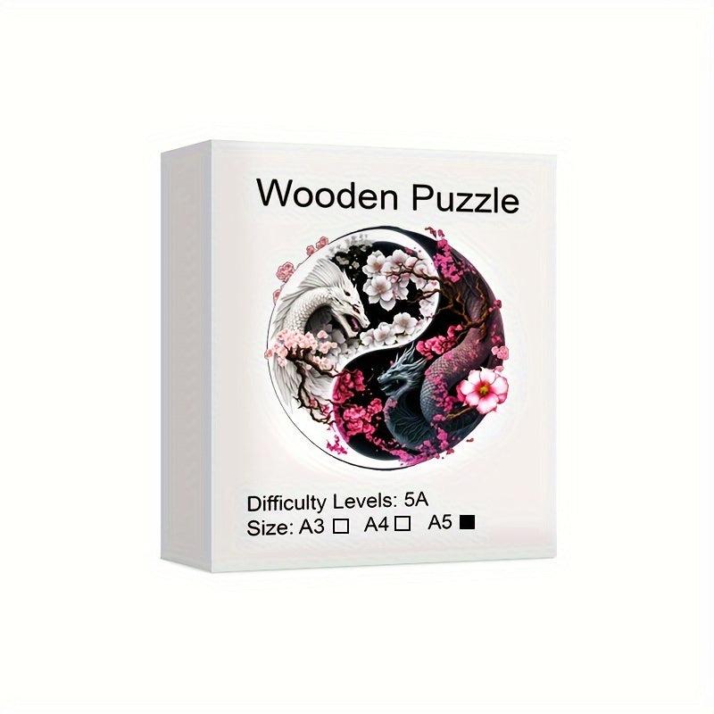 Dragon Yin Yang Wooden Puzzle Educational Toy - Adult Men and Women