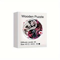 Dragon Yin Yang Wooden Puzzle Educational Toy - Adult Men and Women