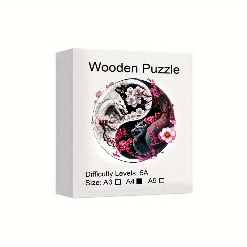 Dragon Yin Yang Wooden Puzzle Educational Toy - Adult Men and Women