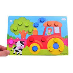 3D Wooden Puzzle Jigsaw Toy Baby Montessori Educational Game Kids Toys